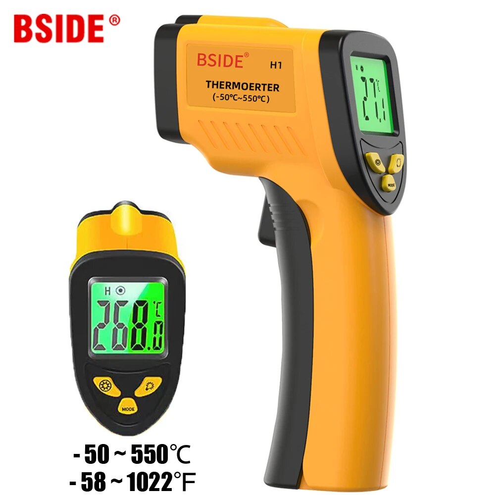 Industrial Laser Temperature - Therye.com-Pistolet laser numérique infrarouge C, sans