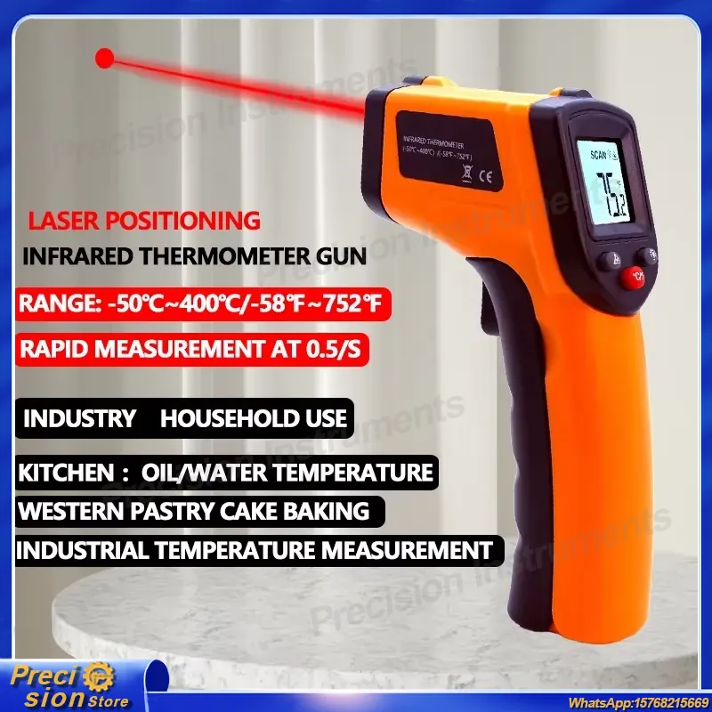 Industrial Laser Temperature - Thermomètre infrarouge sans contact, thermomètre laser,