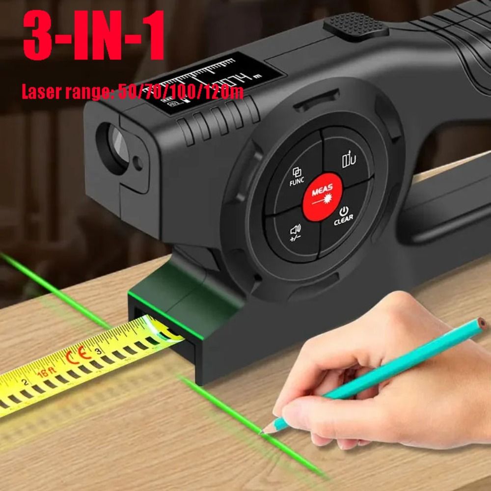 Mètre à ruban laser 3-en-1 rét - Industrial Laser Tape Measure avis et prix