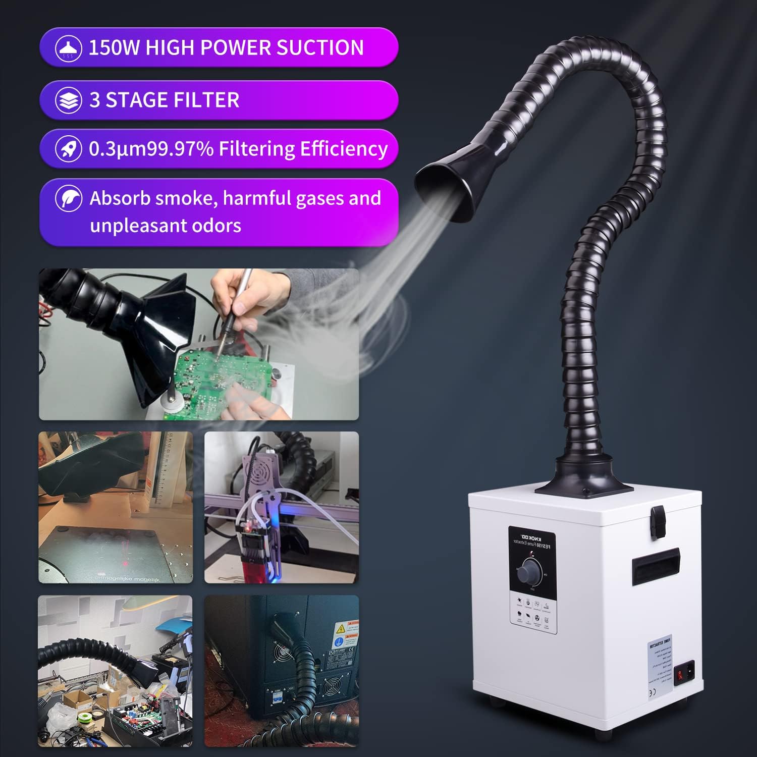 Extracteur de fumée laser indu - Industrial Laser Fume Extractor avis et prix