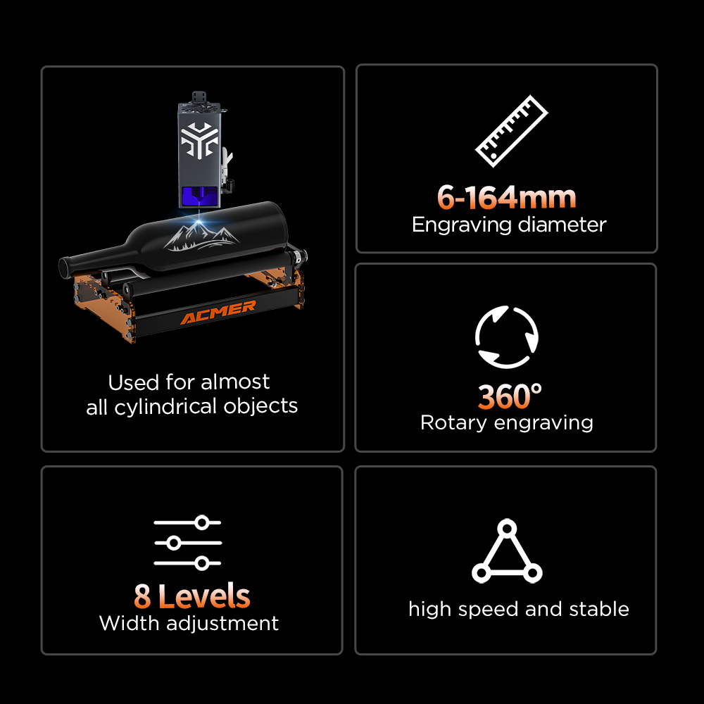 Rouleau rotatif laser ACMER M3 - Laser Engraving Software avis et prix
