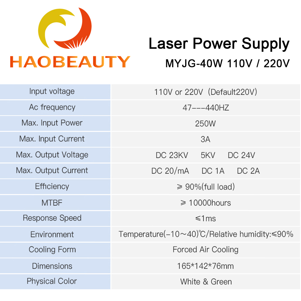 HAOBEAUTY MYJG-40 CO2 Laser Al - Laser Engraving Software avis et prix