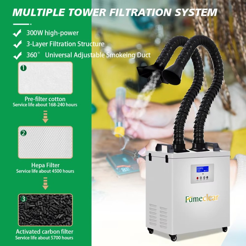 Extracteur de fumée Portable a - Industrial Laser Fume Extractor avis et prix