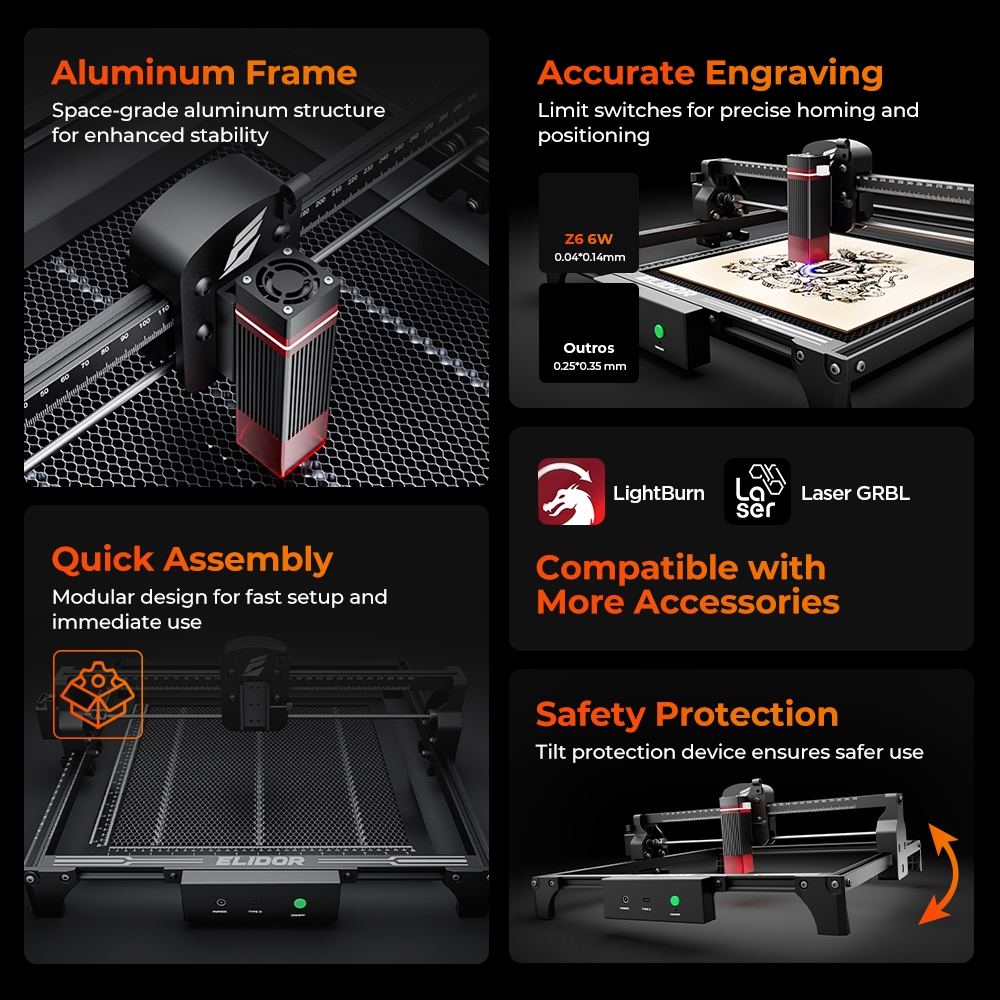 ELIDOR Z6 6W graveur et Machin - Industrial Handheld Laser Engraver avis et prix