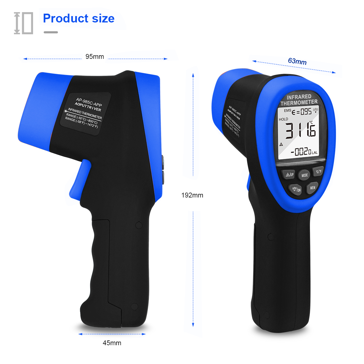 Thermomètre infrarouge HoldPea - Industrial Laser Temperature avis et prix