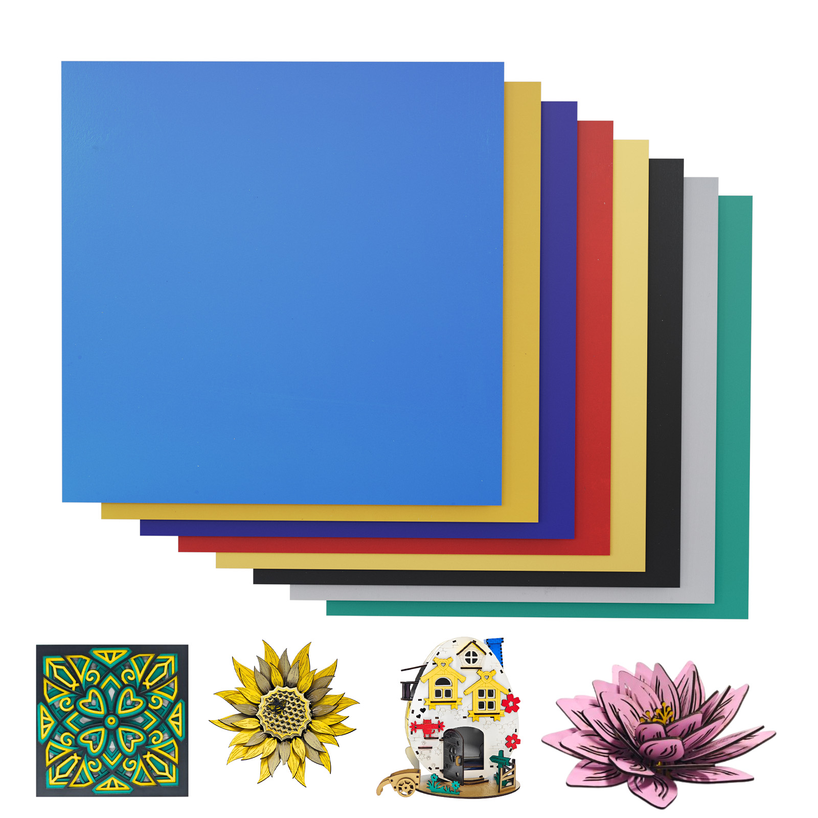 8 pièces de contreplaqué color - Laser Engraving Software avis et prix