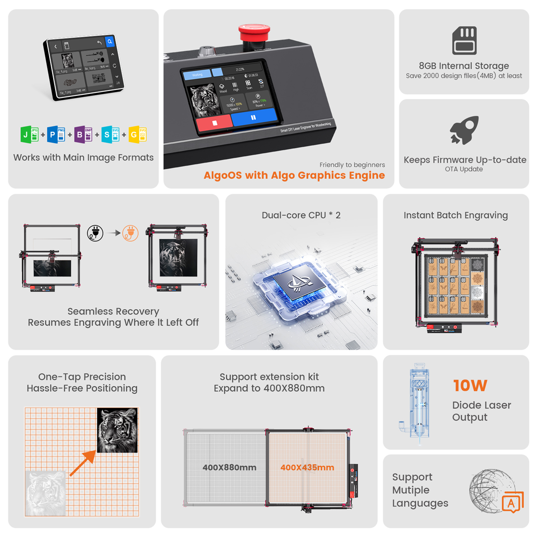 AlgoLaser KIT de bricolage MK2 - Industrial Handheld Laser Engraver avis et prix