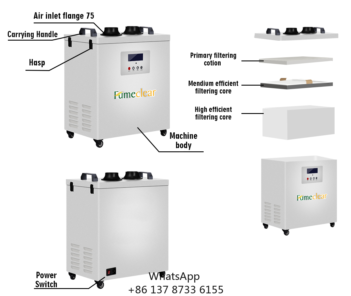 Extracteur de fumée Portable a - Industrial Laser Fume Extractor avis et prix